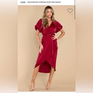 Red Dress Boutique ENCHANTING GODDESS RUBY MIDI DRESS Size Medium